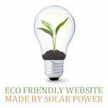 This website has been made by approx 6500 watts of power harvested from the sun